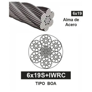 CABLE DE ACERO TIPO BOA (ALMA DE ACERO)